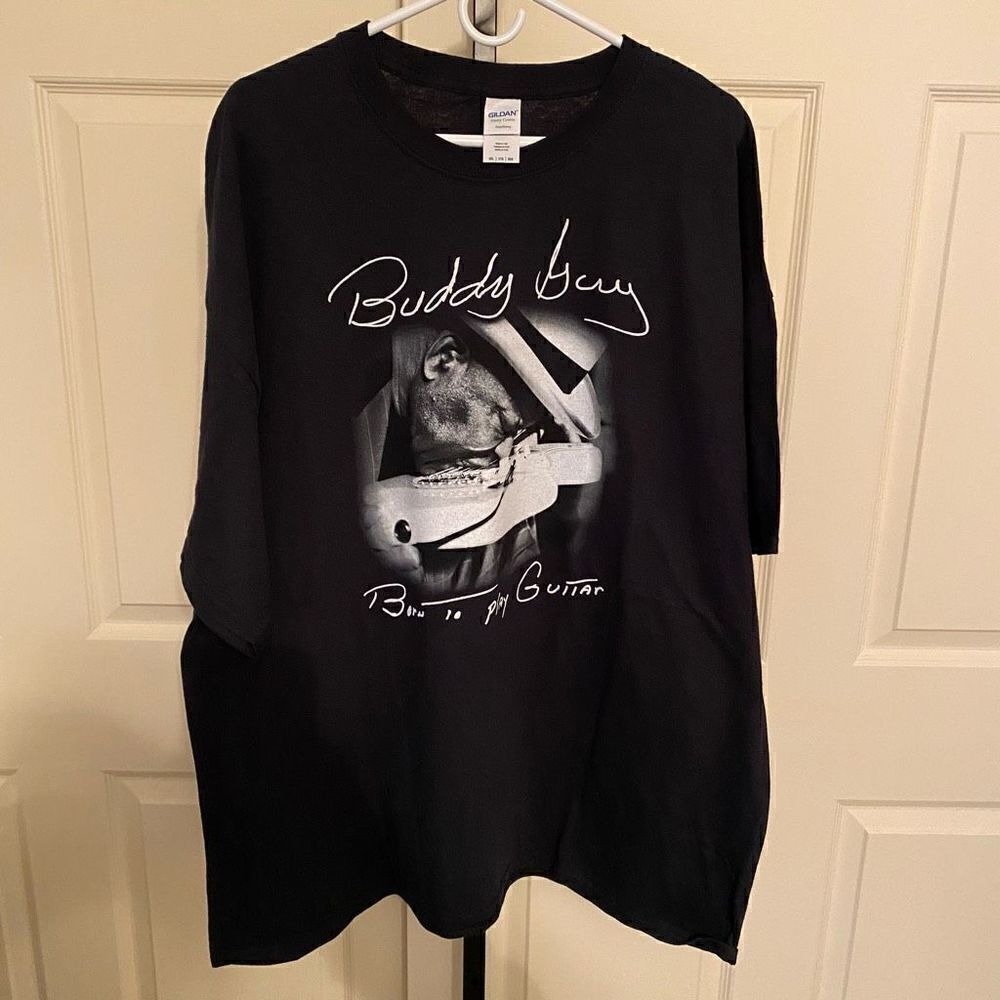 Gildan Men's 2016 Buddy Guy Born to Play Guitar Tour T-shirt Black 3XL New